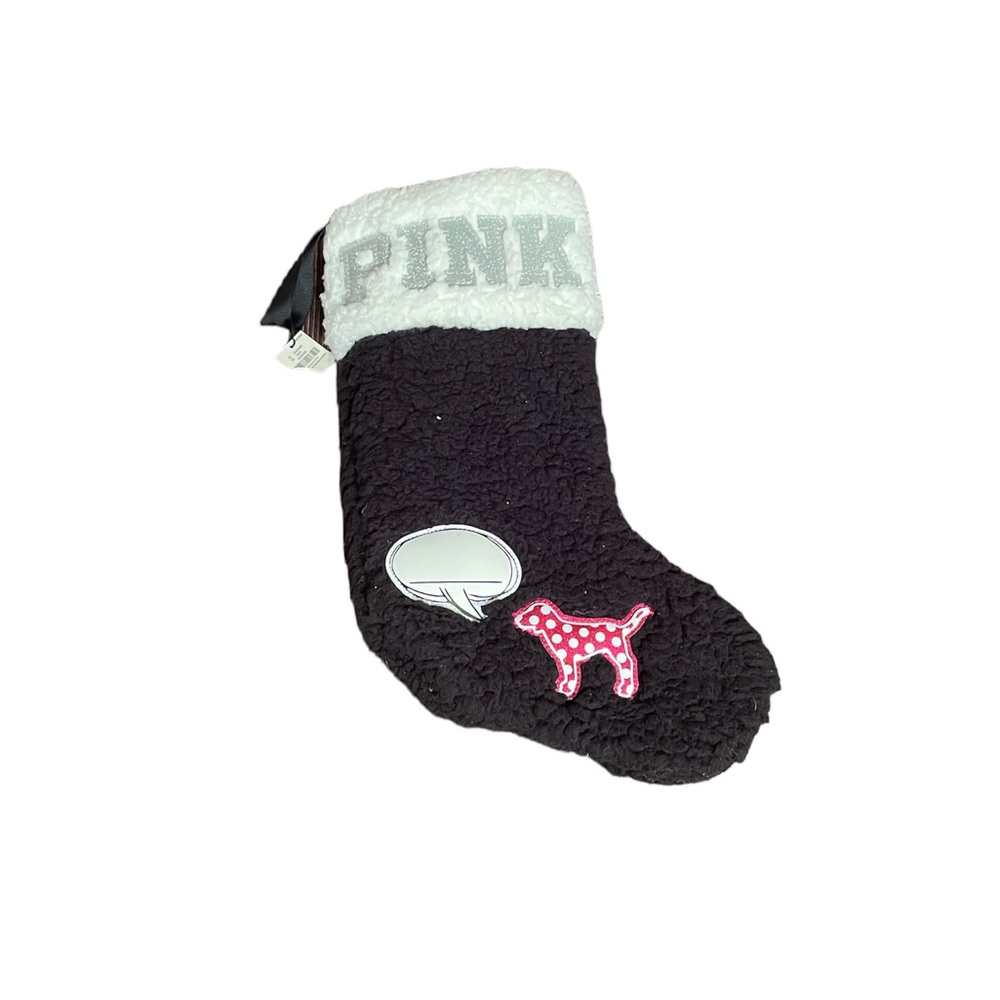 Brand New With Tags Sherpa Victoria Secret PINK Christmas Stocking